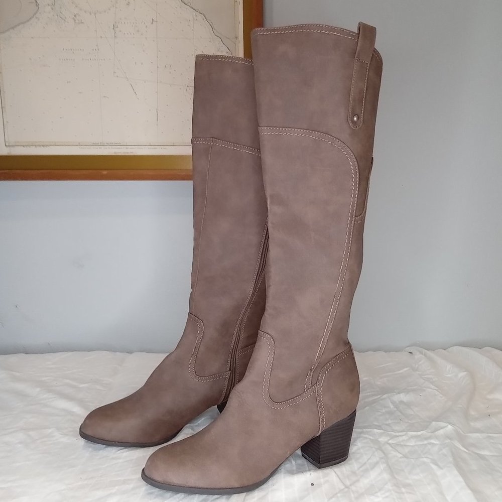 Over the Calf Suede Boots